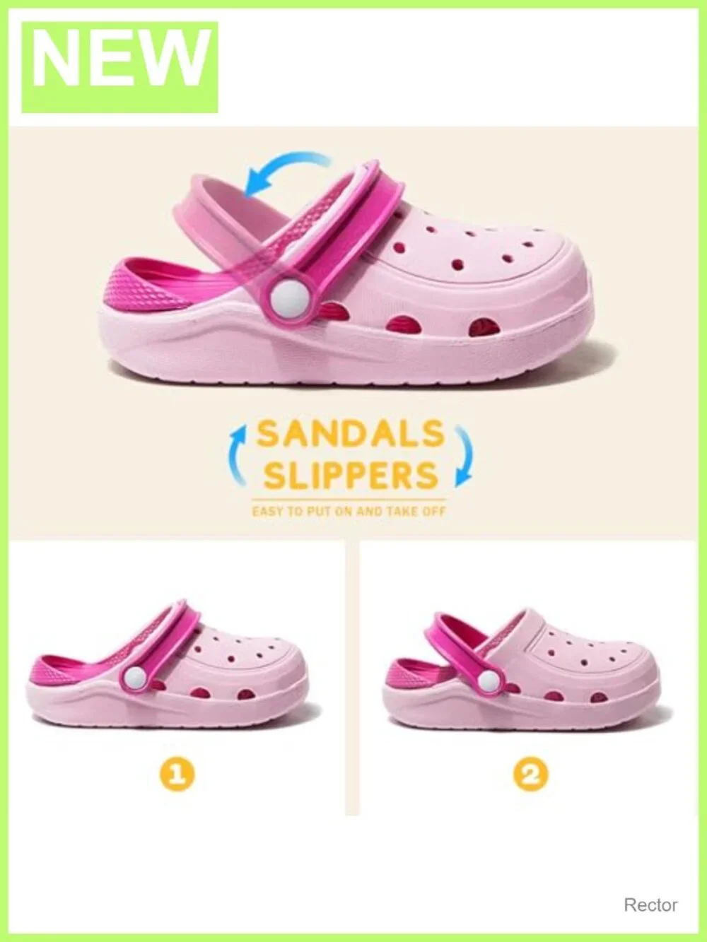 OWIF Kids Toddler Clogs Slip On Water Shoes EVA Sandals Unisex